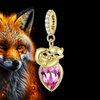 VOLPE DI FUOCO - Pendente in argento S925 placcato oro con brillante rosa - Premium Gioielli from SELLING FOX MAGIC SHOP - Just €22.99! Shop now at Selling Fox Magic Shop