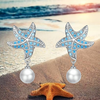 BLUE DOLPHIN - Orecchini dell'Oceano con Stella Marina più zirconi e perla - Premium Gioielli from SELLING FOX MAGIC SHOP - Just €31.99! Shop now at Selling Fox Magic Shop